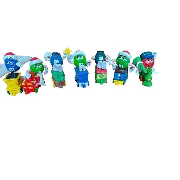 M&M Christmas Train Series 1 Engine Cars 1-6 Holiday Car Set Toppers missing cab - Picture 1 of 9